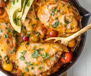 Inside Out Chicken Enchiladas