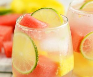 Summer Sangria with Watermelon and Pineapple