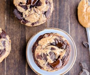 Chocolate Peanut Butter Banana Muffins