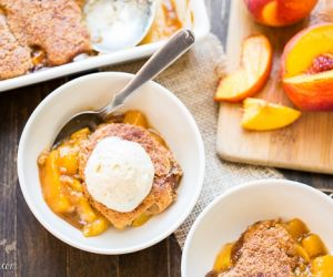 Peach Cobbler (Gluten Free, Paleo + Vegan)
