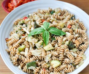 Mediterranean Pasta Salad with Summer Fresh Vegetables