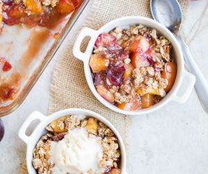 Summer Stone Fruit Crisp (Gluten Free + Vegan)