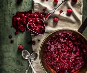 raspberry elderflower jam