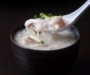 Chicken Congee (Rice Porridge or Jook) in Pressure Cooker