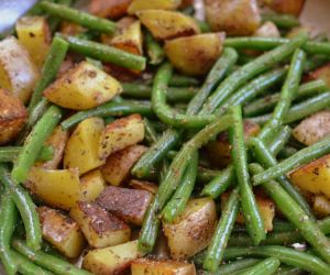 Pan Fried Potatoes & Green Beans