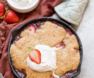 Strawberry Cobbler (Gluten Free, Paleo + Vegan)