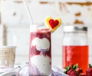 Strawberry Shortcake Ice Cream Floats