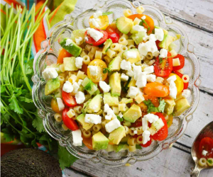 Greek Avocado Pasta Salad