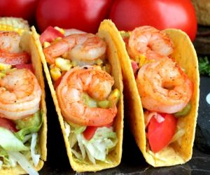Shrimp and Grilled Corn Tacos