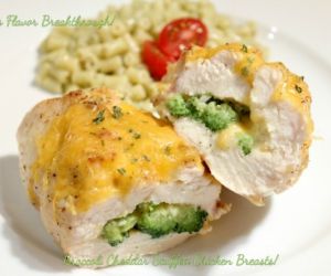 Broccoli Cheddar Stuffed Chicken Breasts!