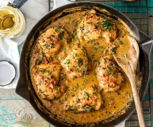 Mustard Chicken and Bacon Skillet