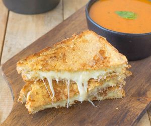 Triple grilled cheese