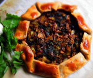 Mushroom Spring Onion Galette