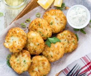 Fish Cakes with Lemon Caper Mayo