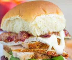 Turkey Brie and Cranberry Mustard Sliders