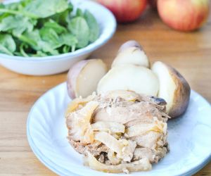 Slow Cooker Apple, Roasted Garlic & Herb Pork Loin Filet