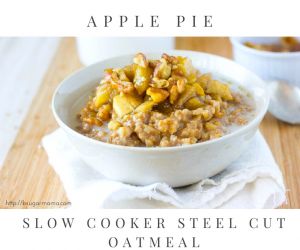 Apple Pie Slow Cooker Steel Cut Oatmeal