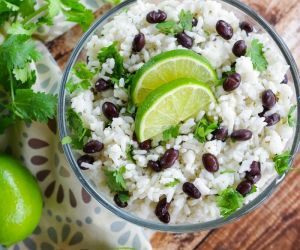 Jasmine Rice with Fresh Lime, Black Beans & Cilantro