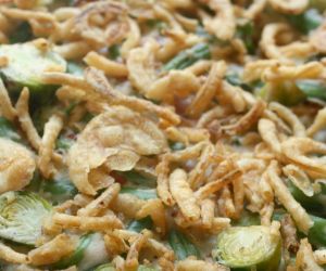 Green Bean and Brussels Sprout Casserole