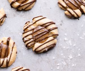 Salted Caramel Thumbprint Cookies (Gluten Free, Paleo + Vegan)