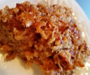 Sweet Potato Skillet Cake with Broiled Coconut and Pecan Icing