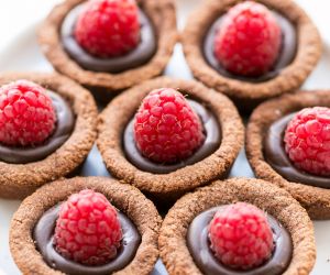 Chocolate Raspberry Tartlets (Gluten Free, Paleo + Vegan)