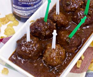 Appetizer Meatballs in a Beer Barbecue Sauce