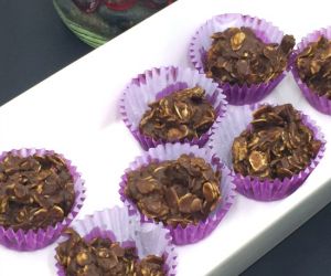 No Bake Almond Butter, Oat and Chocolate Bites