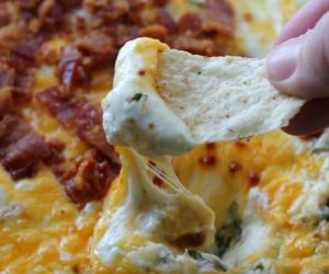 3 Cheese Dip with Bacon and Spinach