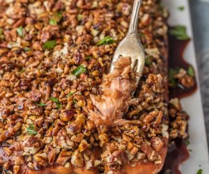 Pecan Crusted Honey Bourbon Salmon