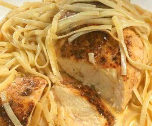 Lighter Chicken Lazone and Linguine