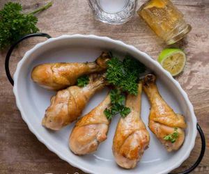 Paleo Chinese Tamari Honey Glazed Chicken Drumsticks Oven Baked Recipe [