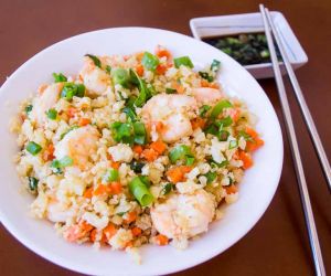 Keto Shrimp Fried Rice [Grain-free, Paleo]