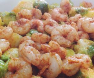 Brussel Sprouts & Prawns