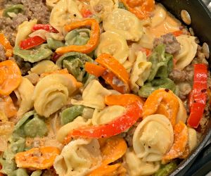 Easy Sausage and Tortellini Skillet