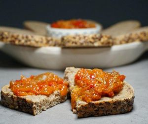 Zacusca - Romanian Eggplant and Red Pepper Spread