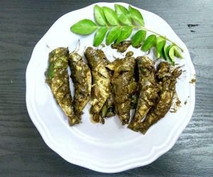 Food - Mathi/sardine recipes | green pepper sardines fry