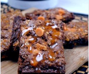 Decadent Butterfinger Brownies