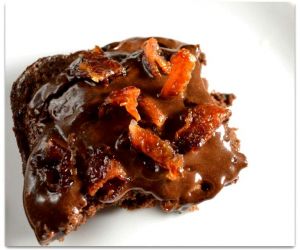 Ultra Chocolatey Brownies With Candied Bacon