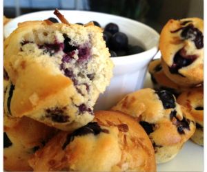 LOW-FAT BLUEBERRY MUFFIN WITH TOASTED COCONUT
