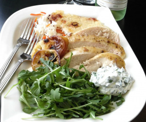 ROASTED LEMON CHICKEN AND BASMATI JEWELED RICE