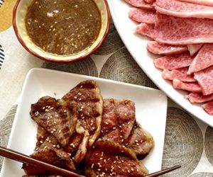 Grilled Miyazakigyu Wagyu Short Ribs with Yakiniku Sauce