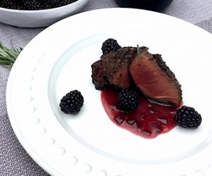 Grilled Wagyu Beef Filet Mignon With Blackberry Wine Butter Sauce