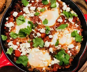 Shakshuka with Wagyu Hot Italian Sausage