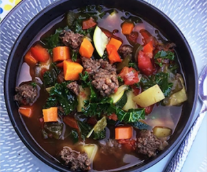 Fall Vegetable & Wagyu Italian Sausage Soup 