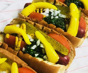 Chicago Style Wagyu Beef Hot Dogs
