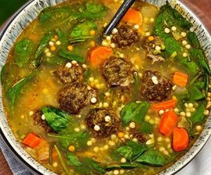 Moroccan Wagyu Beef Meatball Soup