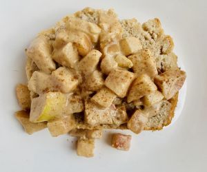 Kombucha Bread with Caramel Apple Topping