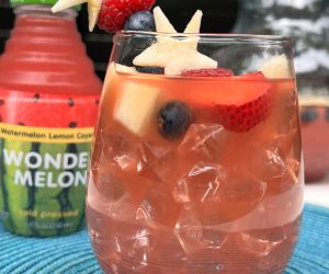 Red, White and Blue Wonder Melon Sangrias
