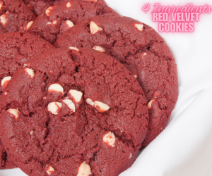 4 Ingredient Red Velvet Cookies